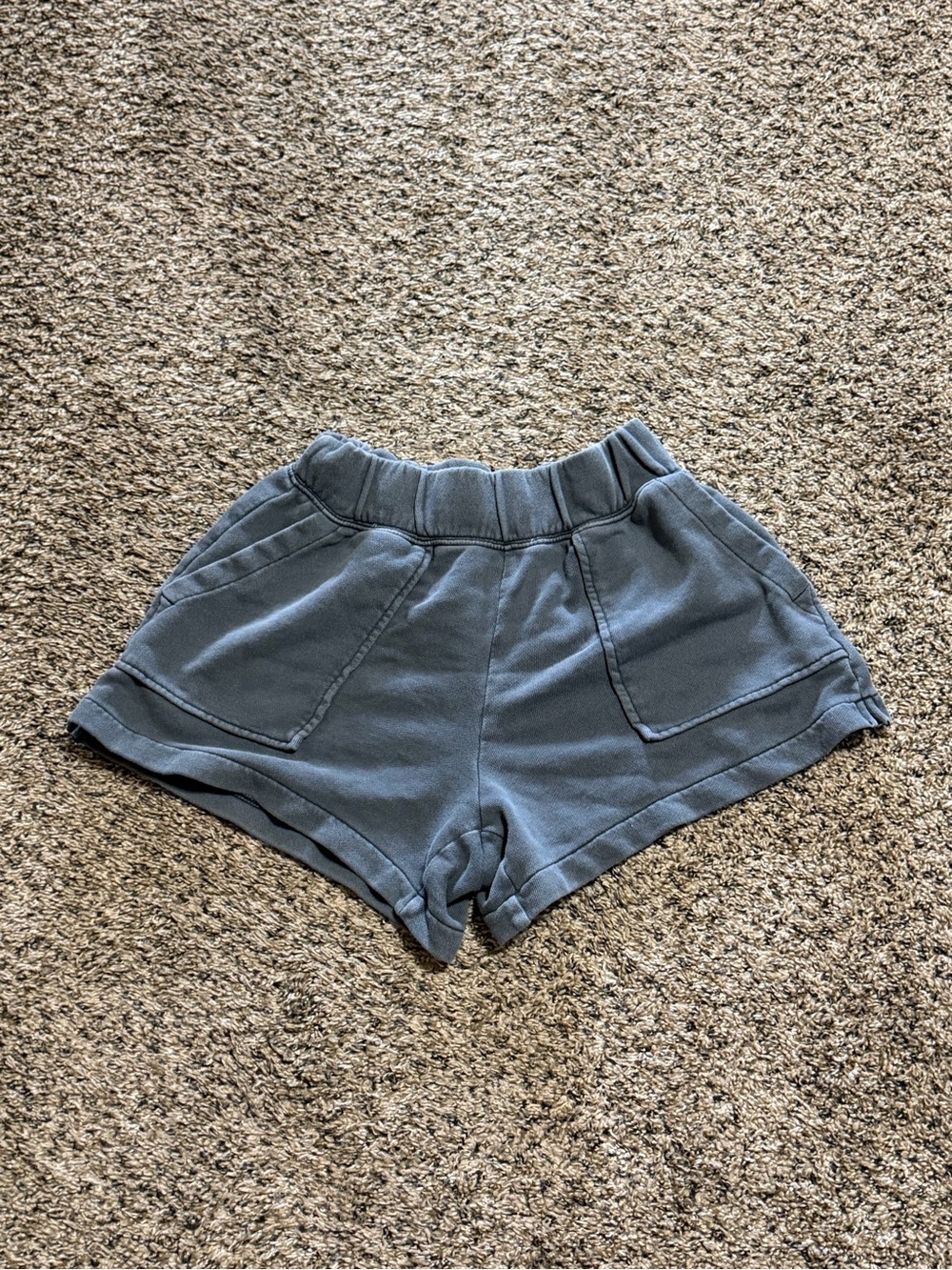 aerie Slate Blue High-Waist Athletic Lounge Shorts